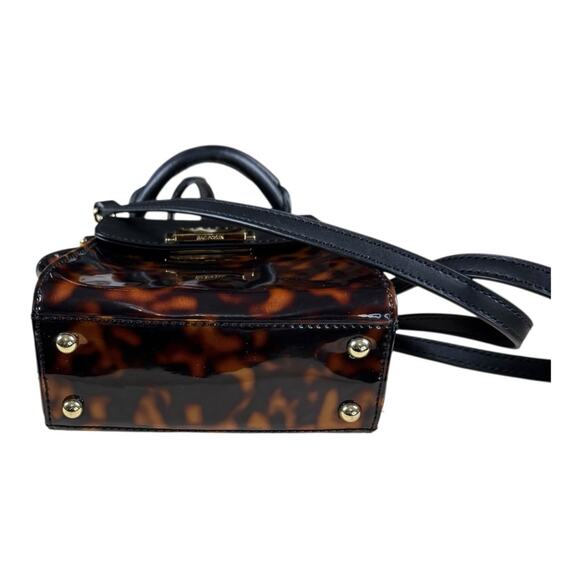 ZAC Posen Eartha Mini Top Handle Tortoise Shell Patent Bag - Picture 5 of 9